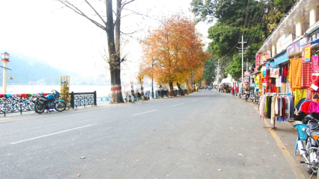 Mall road Nainital