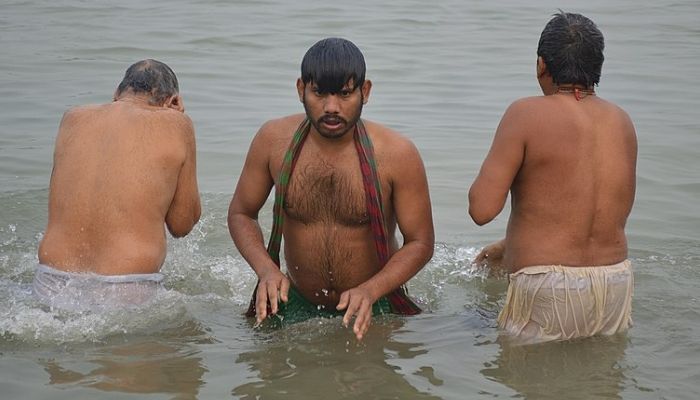 A holy dip in Ganga
